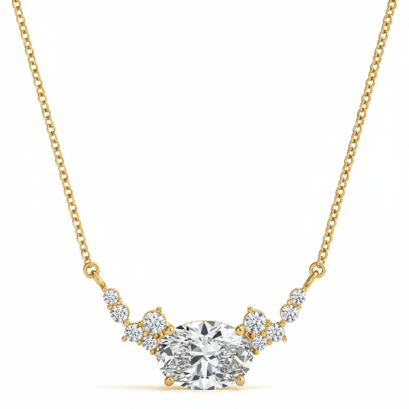 1/3 ctw Lab-Grown Diamond Necklace (LGNK017) — Yellow Gold