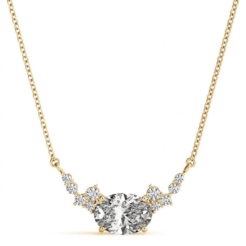 1/3 ctw Lab-Grown Diamond Necklace (LGNK017) — Yellow Gold