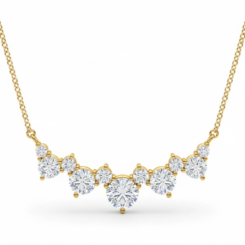 7/8 ctw Lab-Grown Diamond Necklace (LGNK018) — Yellow Gold