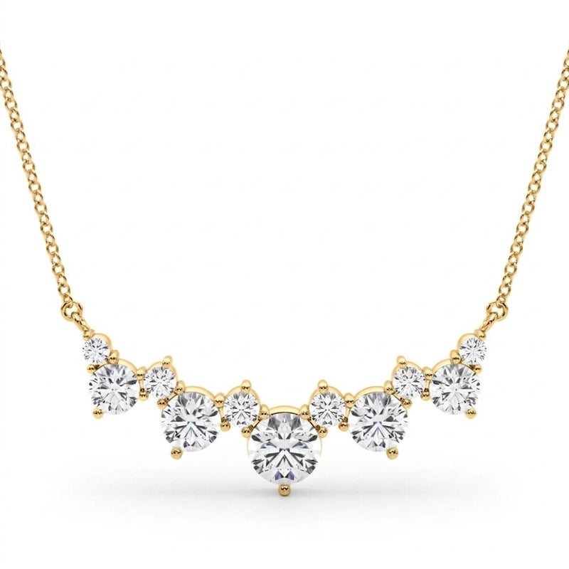 7/8 ctw Lab-Grown Diamond Necklace (LGNK018) — Yellow Gold