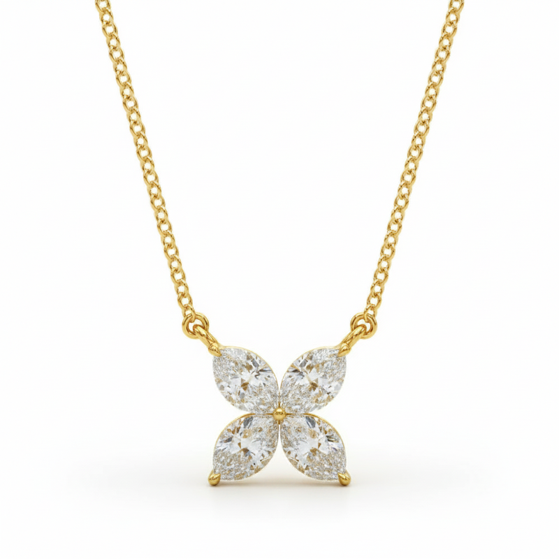 1/4 ctw Lab-Grown Diamond Necklace — Yellow Gold
