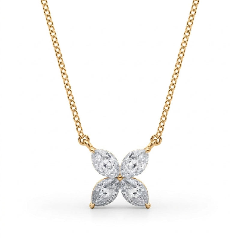 1/4 ctw Lab-Grown Diamond Necklace — Yellow Gold
