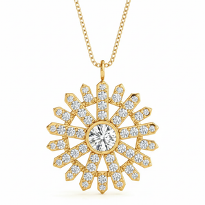3/4 ctw Lab-Grown Diamond Necklace (LGNK026) — Yellow Gold