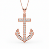 3/8 ctw Lab-Grown Diamond Necklace — Rose Gold