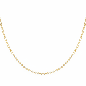 1 3/8 ctw Lab-Grown Diamond Necklace — Yellow Gold