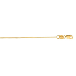 14K Gold .7mm Round Snake Chain 