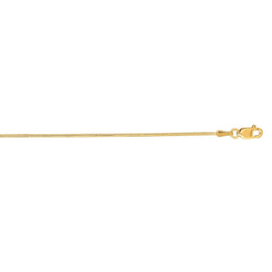 14K Gold .9mm Round Snake Chain 