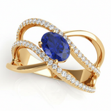 1 1/4 ctw Oval Fashion Ring — Yellow Gold