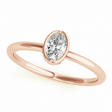 1/4 ctw Oval Solitaire Stackable — Rose Gold