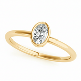 1/4 ctw Oval Solitaire Stackable — Yellow Gold