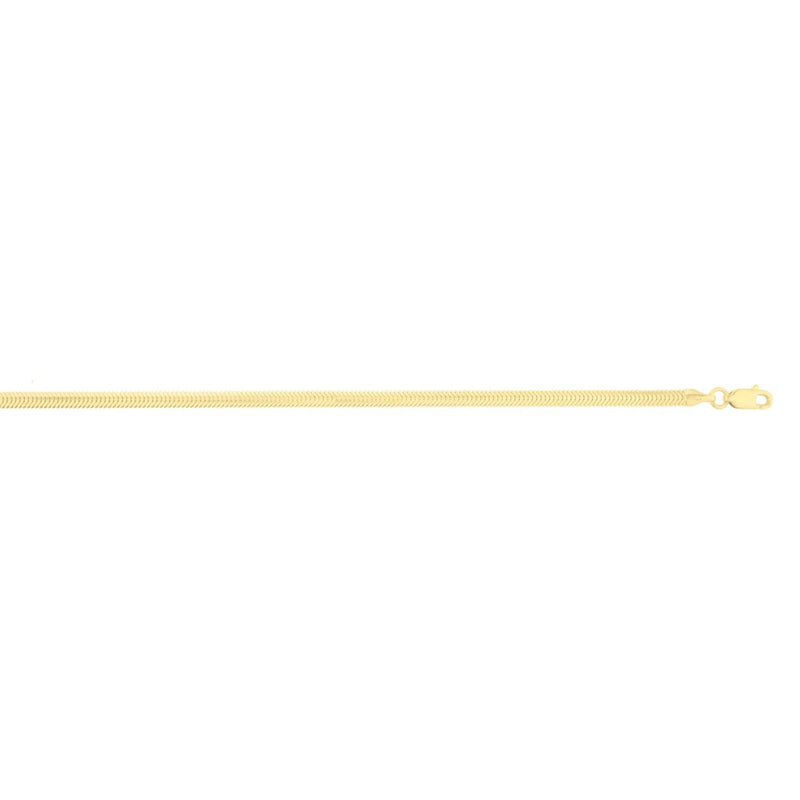 14K 3.3mm Oval Snake Chain