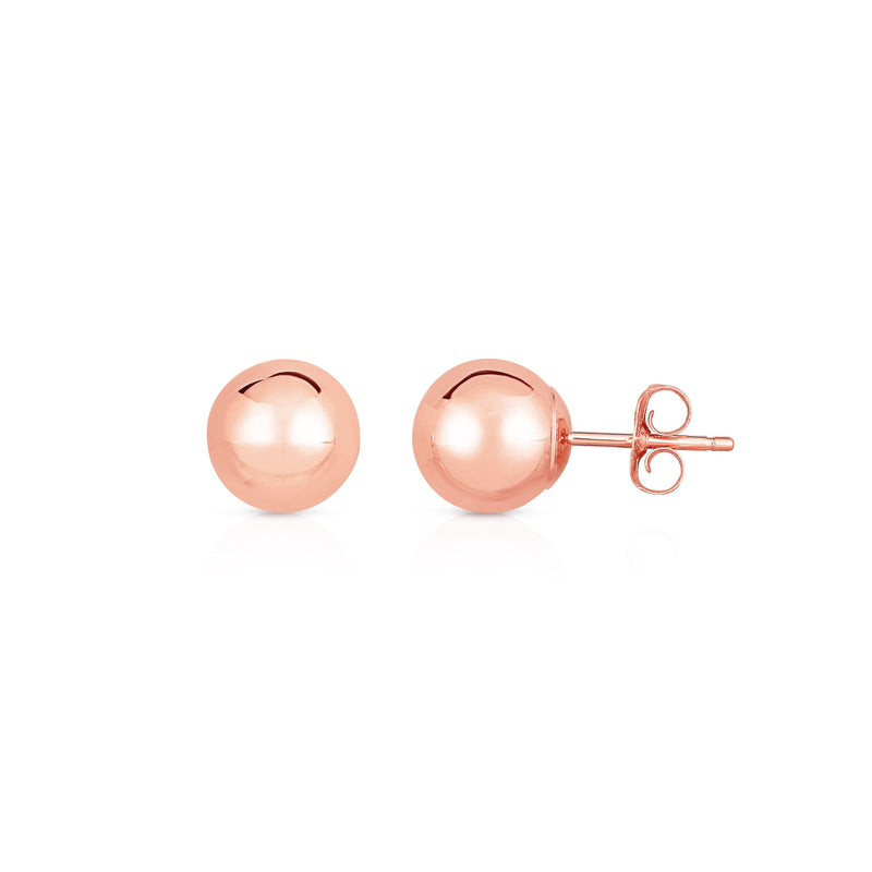 14K Gold Polished 3mm Post Earring