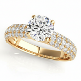 Pavé Engagement Ring (50271-E) — Yellow Gold