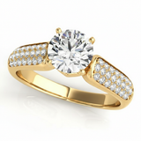 Pavé Engagement Ring (50305-E) — Yellow Gold