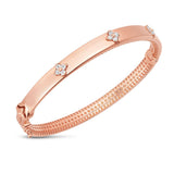 14K Trilogy Diamond Bangle