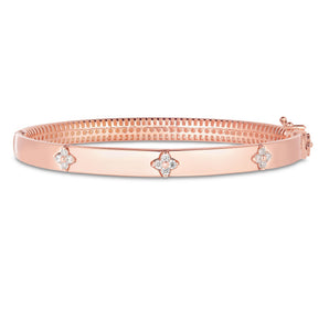 14K Trilogy Diamond Bangle