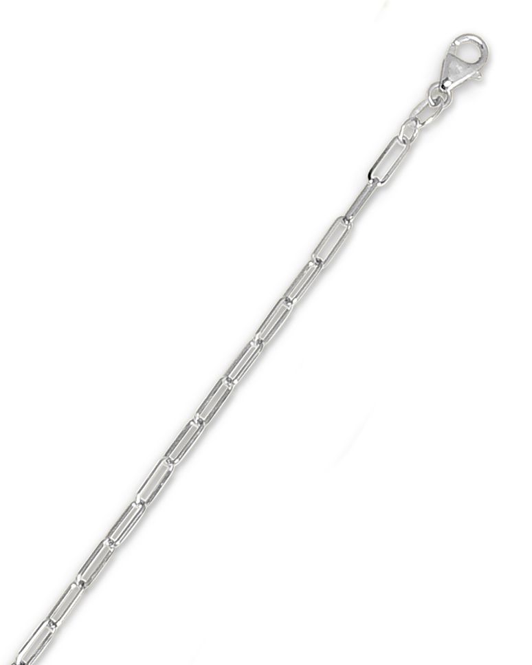 14K Gold 2.1mm Paperclip Chain