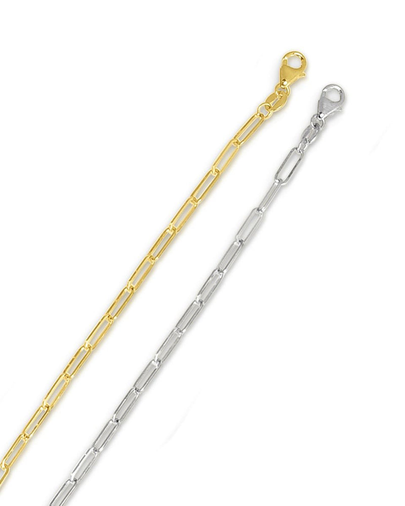 14K Gold 2.5mm Paperclip Chain 