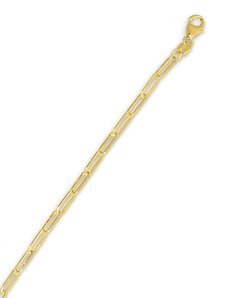 10K Gold 2.5mm Paperclip Chain 