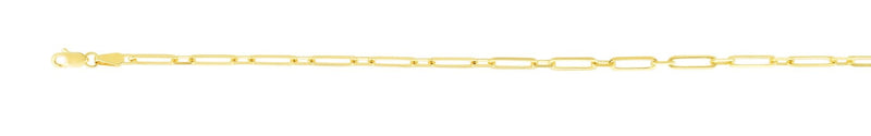 14K Alternating 2.8mm Paperclip Link Chain