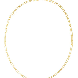 14K 3.5mm Paperclip Chain