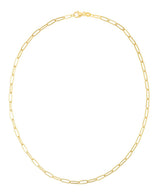 14K 3.5mm Paperclip Chain