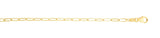 14K 3.5mm Paperclip Chain