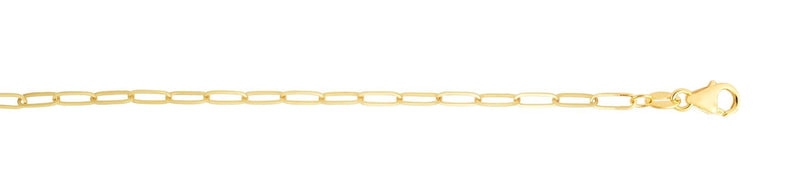 14K 3.5mm Paperclip Chain