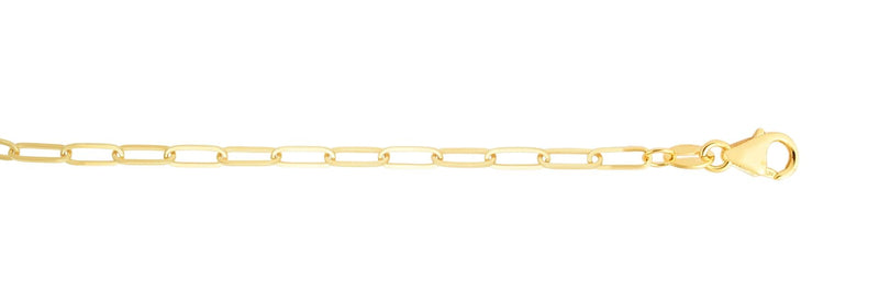 14K 4mm Paperclip Chain