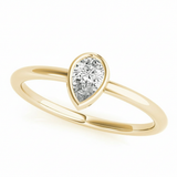 1/4 ctw Pear Solitaire Stackable — Yellow Gold