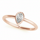 1/4 ctw Pear Solitaire Stackable — Rose Gold