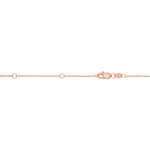 14K Gold 0.87mm Double Extendable Diamond Cut Cable Chain