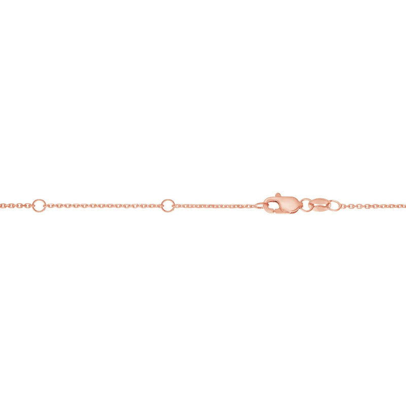 14K Gold 0.87mm Double Extendable Diamond Cut Cable Chain