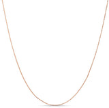 14K Gold 0.87mm Double Extendable Diamond Cut Cable Chain