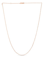 14K Gold 1.1mm Double Extendable Diamond Cut Cable Chain