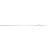 14K Gold 0.97mm Double Extendable Cable Chain