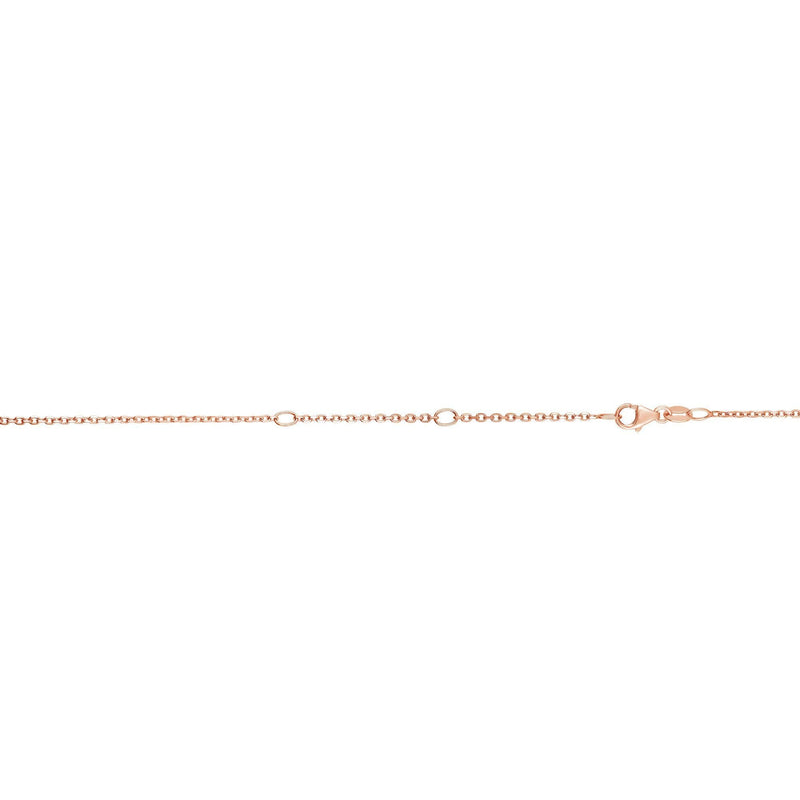 14K Gold 1.2mm Double Extendable Cable Chain 