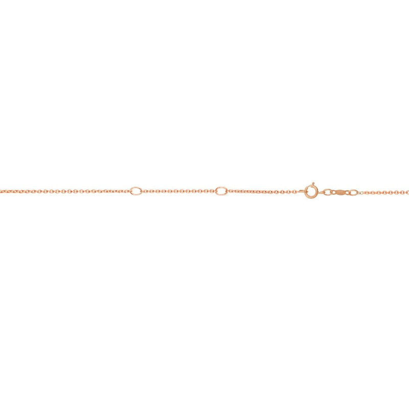 14K Gold 0.8mm Extendable Classic Cable Chain