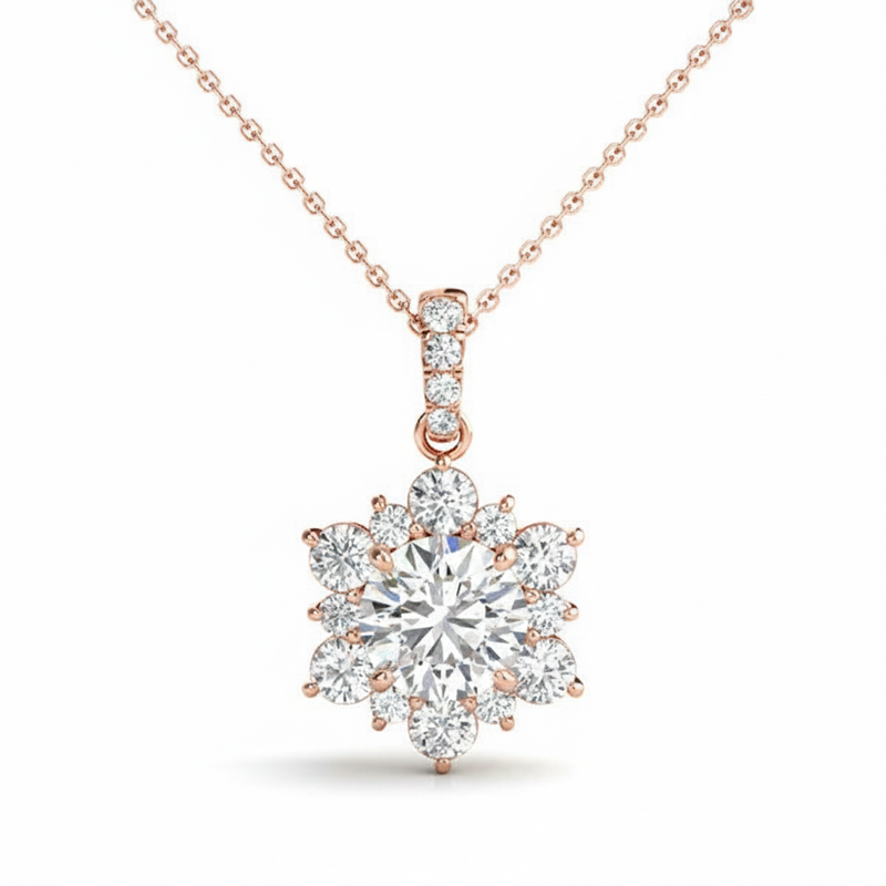 1 1/4 ctw Pendant — Rose Gold