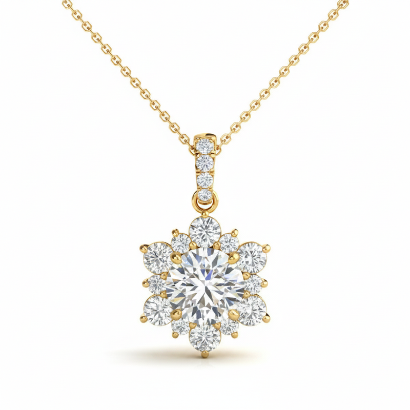1 1/4 ctw Pendant — Yellow Gold