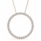 1/2 ctw Pendants Circle — Rose Gold