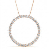 1/2 ctw Pendants Circle — Rose Gold