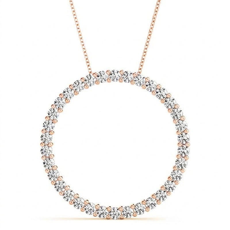 1/2 ctw Pendants Circle — Rose Gold