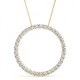 1/2 ctw Pendants Circle — Yellow Gold