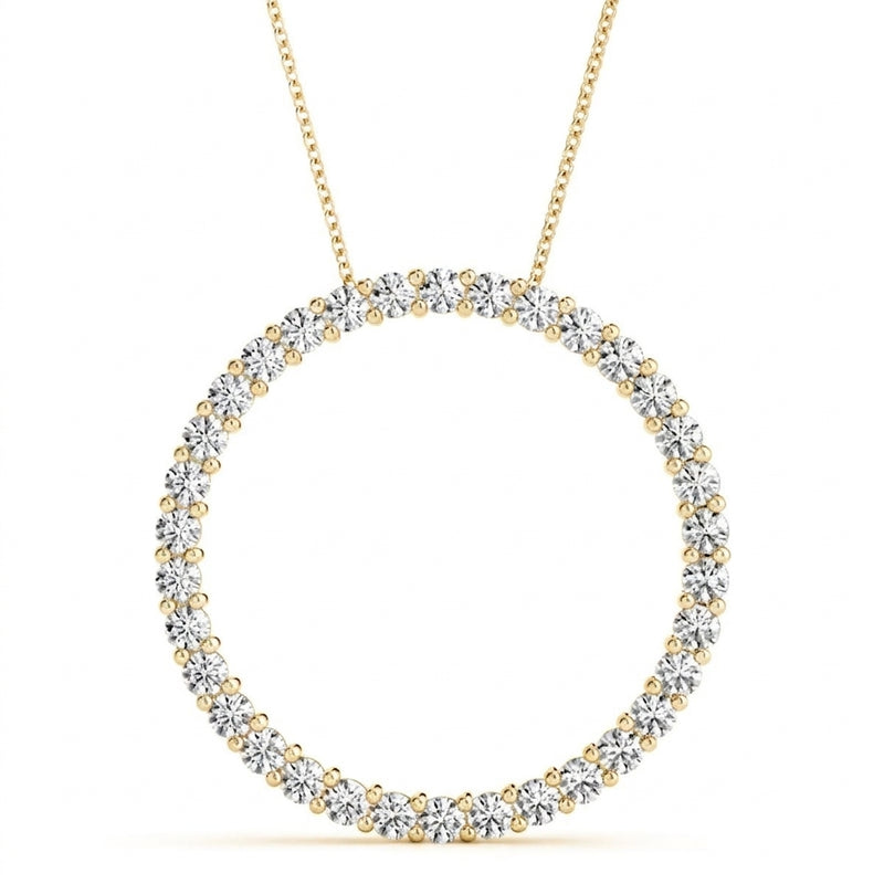 1/2 ctw Pendants Circle — Yellow Gold