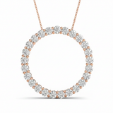 1 1/2 ctw Pendants Circle — Rose Gold