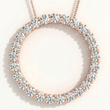 1 1/2 ctw Pendants Circle — Rose Gold
