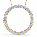 1 1/2 ctw Pendants Circle — Yellow Gold