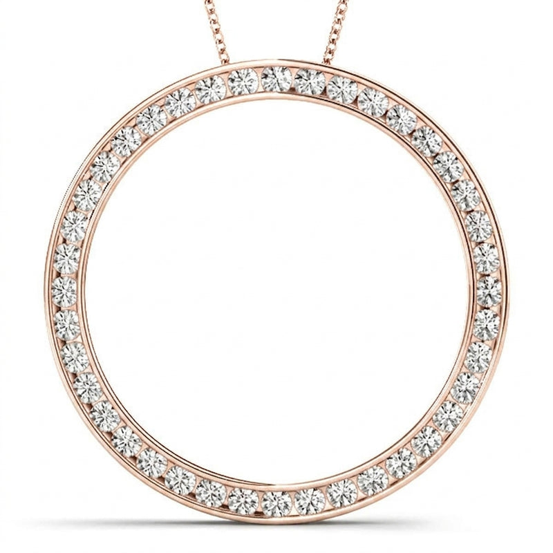 1/2 ctw Pendants Circle — Rose Gold