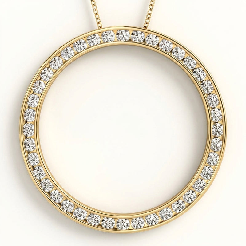 1/2 ctw Pendants Circle — Yellow Gold